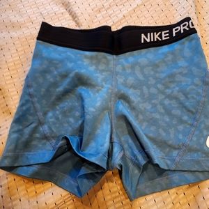 Nike Pro cheetah print dri fit shorts